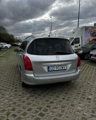 Peugeot 308 cena 16900 przebieg: 129553, rok produkcji 2009 z Gdańsk małe 211